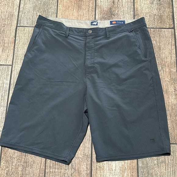 Cova Men’s‎ Sz 38 Gray Flat Front Lightweight Shorts - Picture 1 of 13